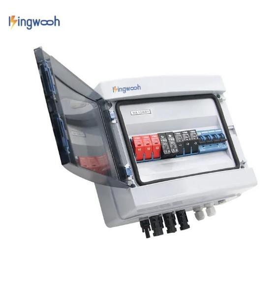 Kingwooh Energy 2 Strings Array 16A 500V 1000V DC Solar PV Combiner Box for Solar System