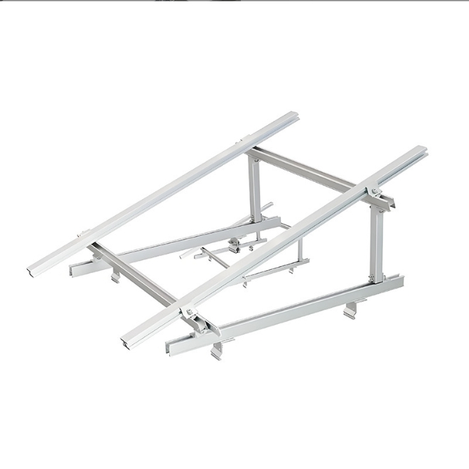 Flat Roof FRP Triangular Support Movable Adjustable Angle Ballasted Solar Roof Mounting System
