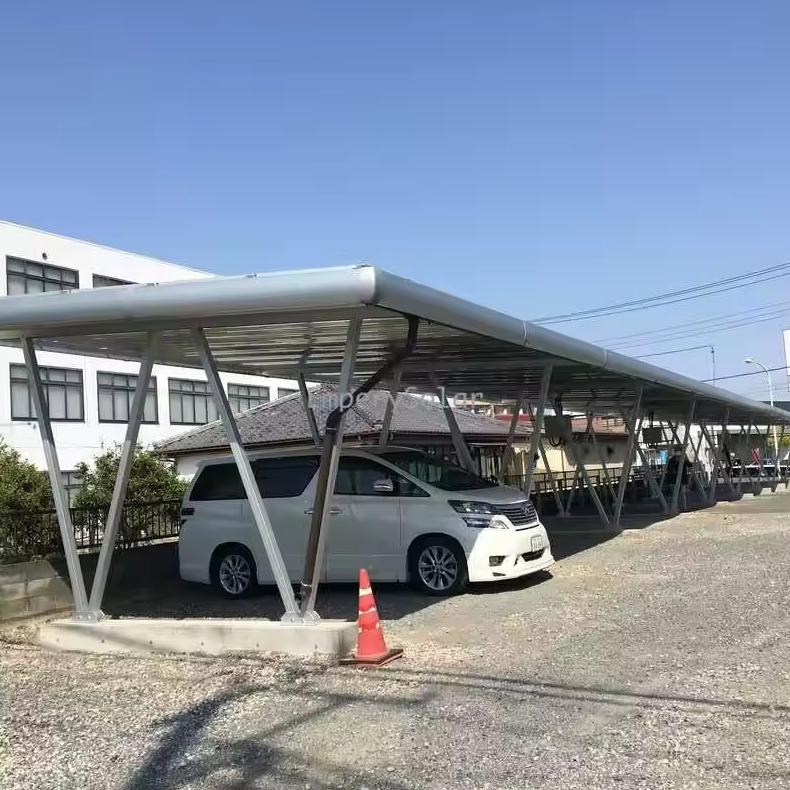 New Design Solar Roof Carport Support Custom Colour PV Parking Structure Solar for Home