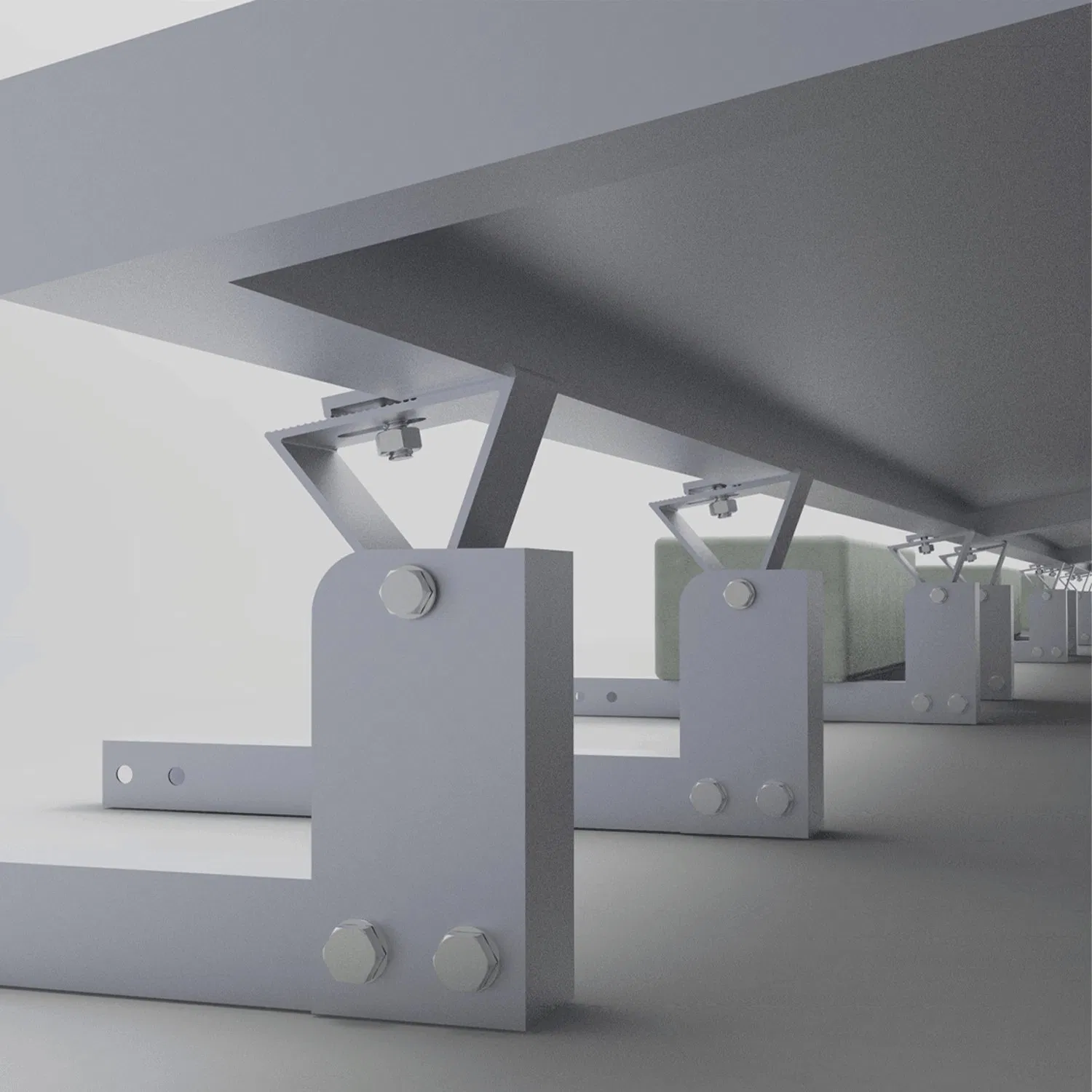 Solar Panel Support Structure Flat Roof Ballasted Photovoltaic Mounting System