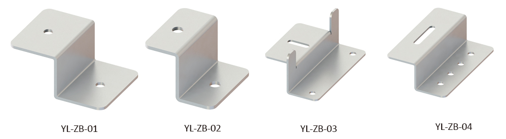 Aluminum Solar Mounting Z Brackets Roof Solar Panel Bracket 4PCS for RV or Yacht Black Solar Panel Mounting Kits