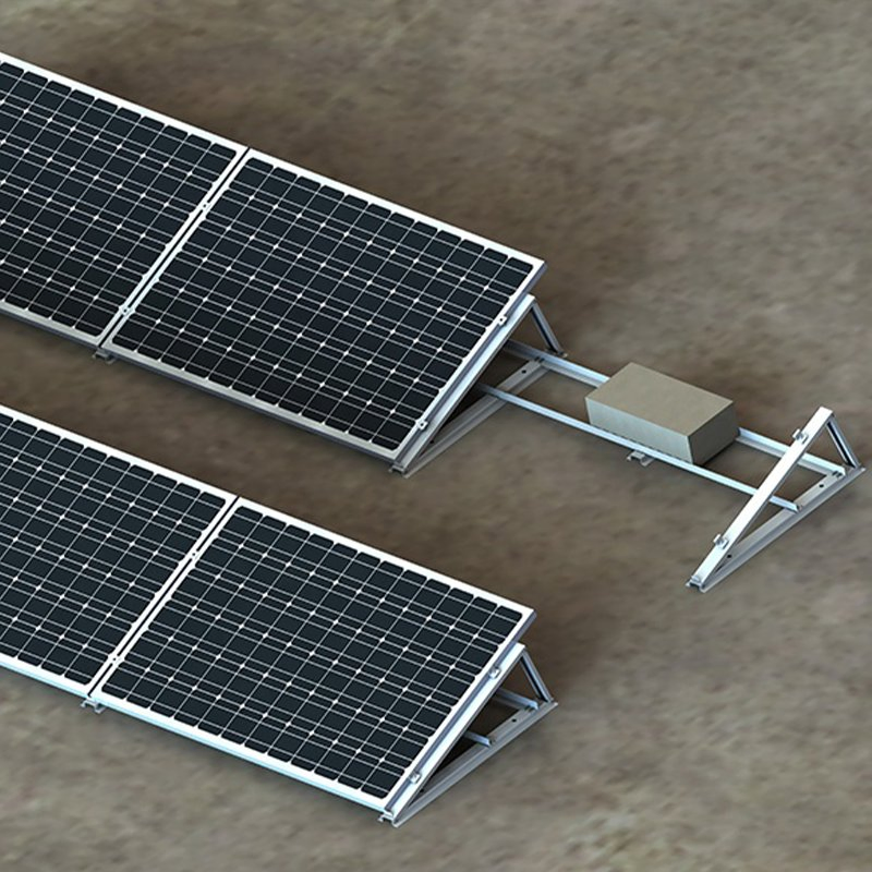 Low Cost Solar Ballasted Flat Roof Mounting System Solar Panel Structures