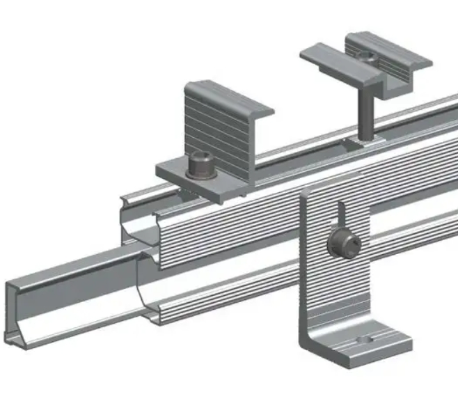 OEM Length Solar Aluminum Rail System Solar Rail Roof Mount