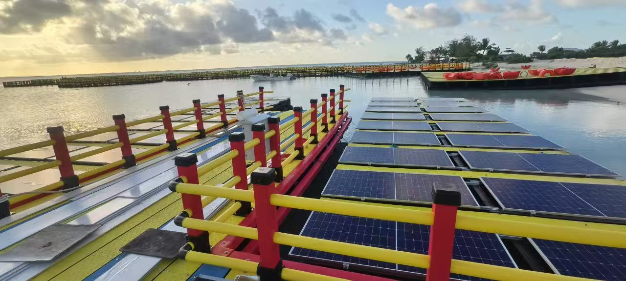 Floating Solar PV Platform Solar Dock for Marine Aquaculture