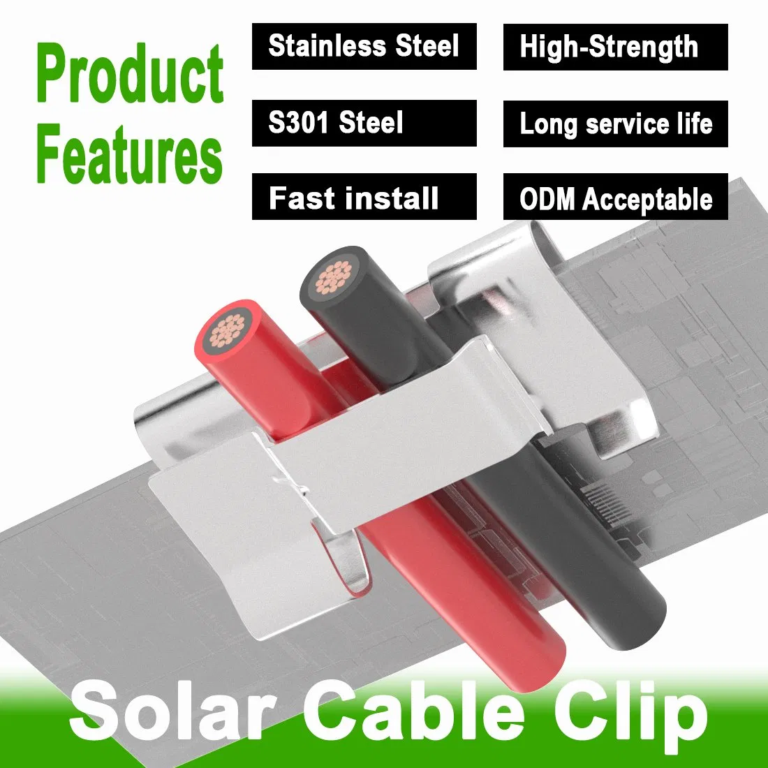 Scc906s2 Nspv Stainless Steel Wire Clip Solar PV Cable Clips