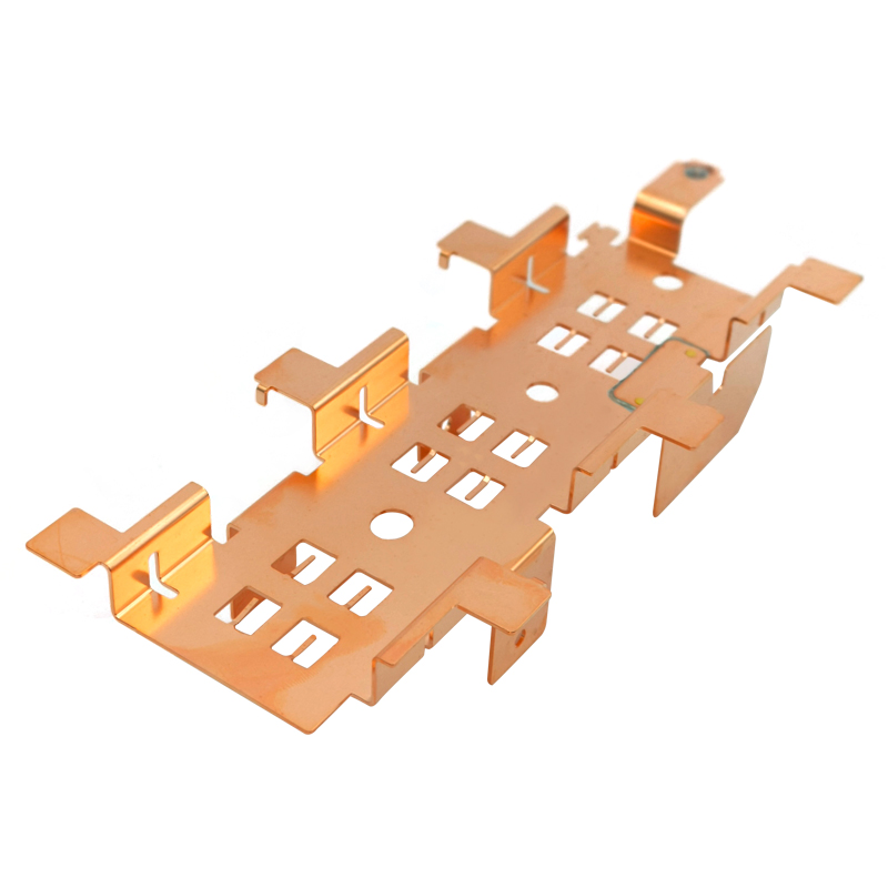 Customized Rivet Pressing Bent Busbar Bracket in High-Quality Copper Material