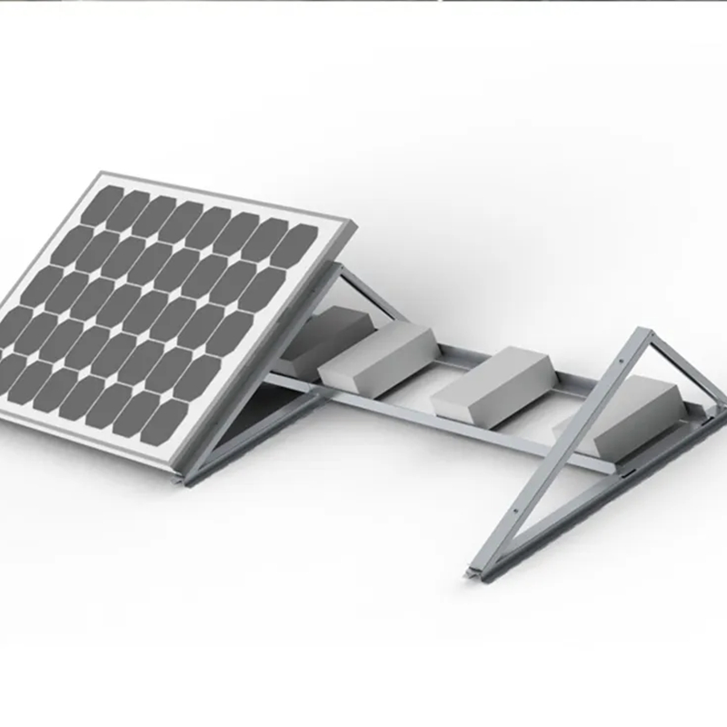 Low Cost Solar Ballasted Flat Roof Mounting System Solar Panel Structures