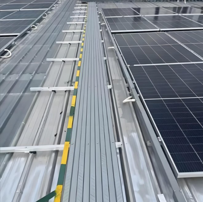 Flat Roof FRP Triangular Support Movable Adjustable Angle Ballasted Solar Roof Mounting System