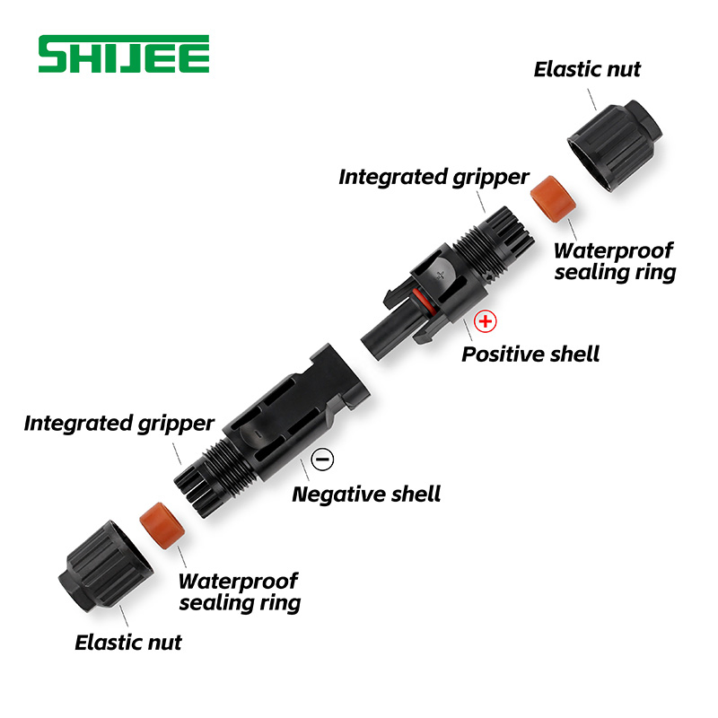 Shijee PV Solar Panel Cable Connection System IP67 Waterproof Solar Power Mc4 Connector