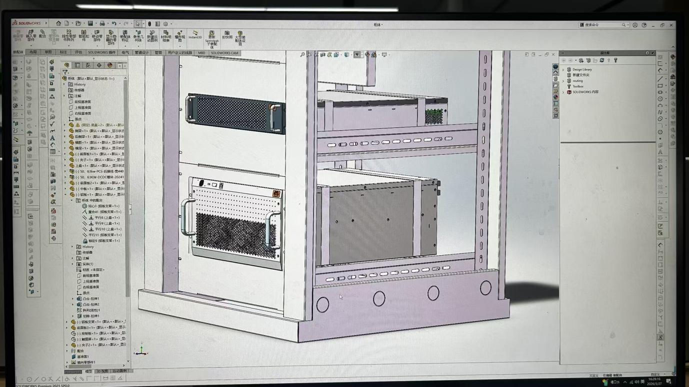 Computer-aided design workstation at Sophpower Electronics engineering lab