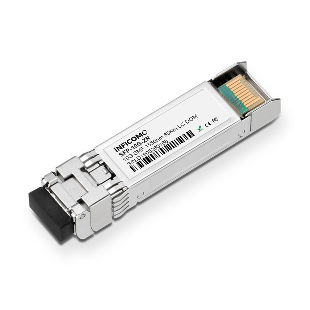 10G SFP+ 80km 1550nm LC Connector DOM SMF Fiber Optic Transceiver Module