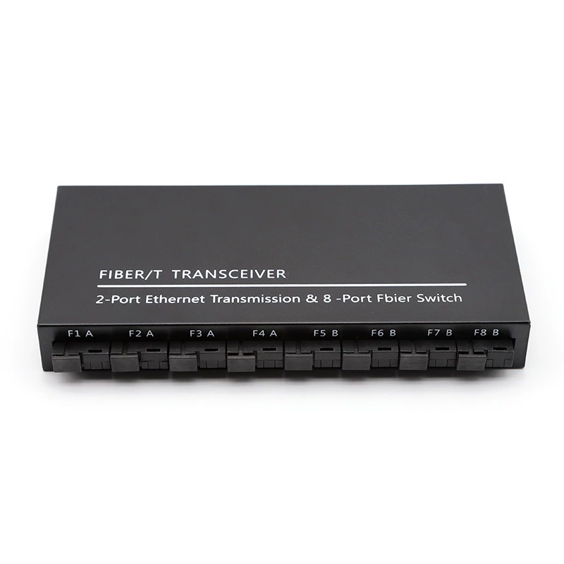 Gigabit Self-adaptive 10/100/1000M 8Fiber+2RJ45 Optical Fiber Ethernet Switch Media Converter SERATLINK RD-GE802 for FTTH 0~120