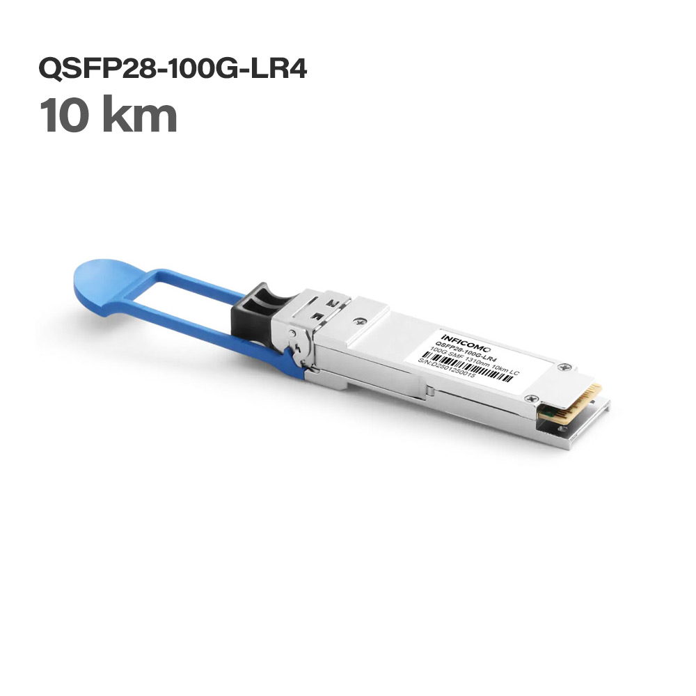 QSFP28-100G-LR4-S Compatible 100GBASE-LR4 QSFP28 1310nm 10km DOM Duplex LC/UPC SMF Fiber Optic Transceivers Module