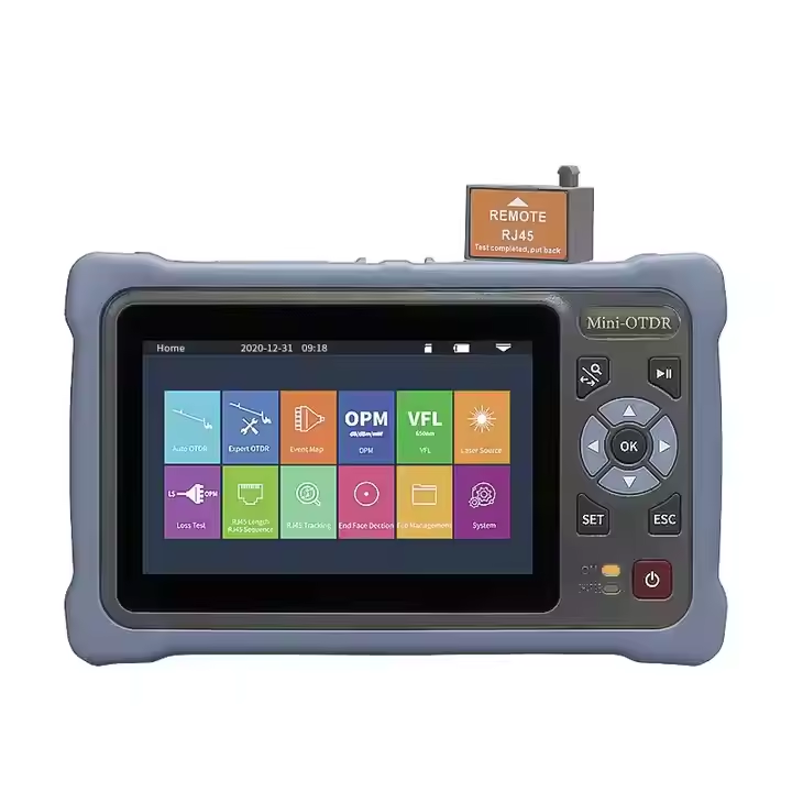 FTTH NK4000D 100km Handheld Multifunction Mini OTDR 1310/1550nm Fiber Optic Tester G.652 SM FC/UPC Connector 173x109x45mm 0.5kg