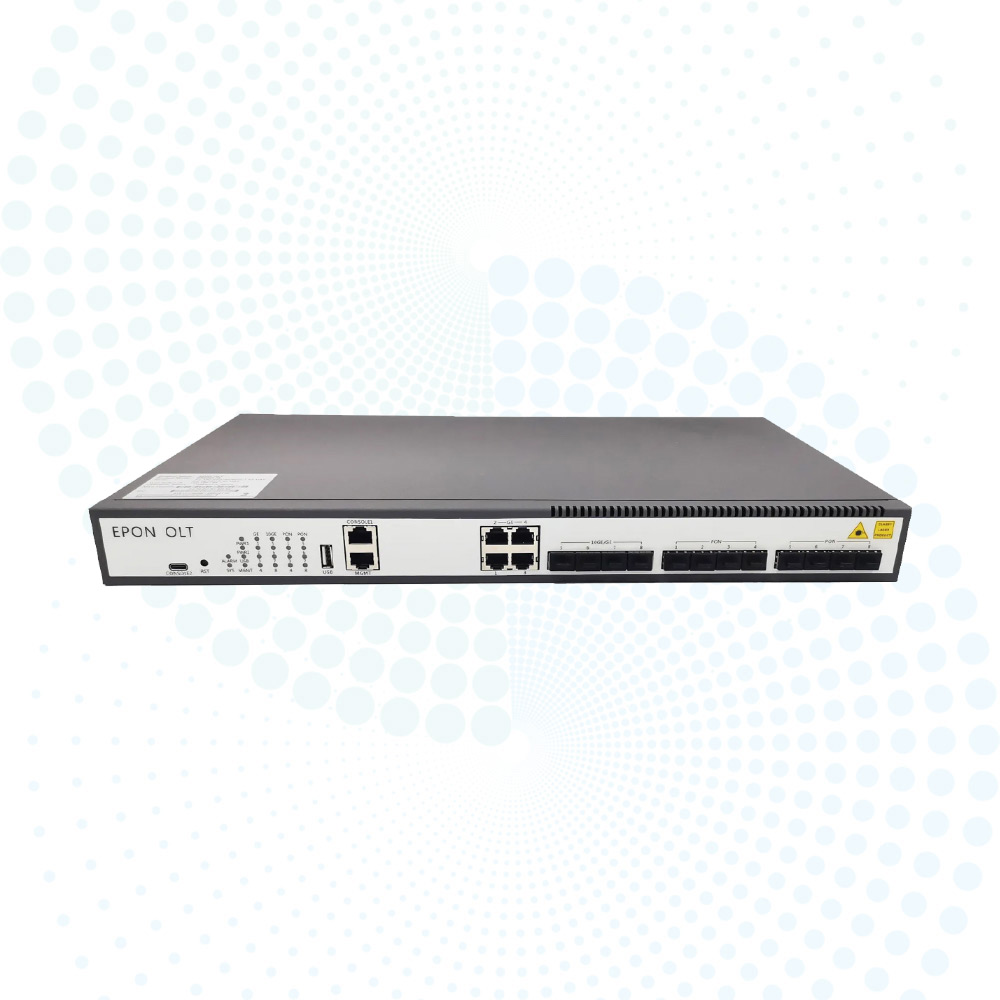High Quality 8-Port 10G EPON OLT with RJ45 1U 19-inch Chassis AC Powered 8-port EPON OLT