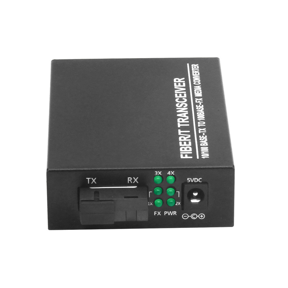 10/100M Single Mode Single Fiber 1 Fiber Port 4 RJ45 Port Fiber Optical to RJ45 Media Converter