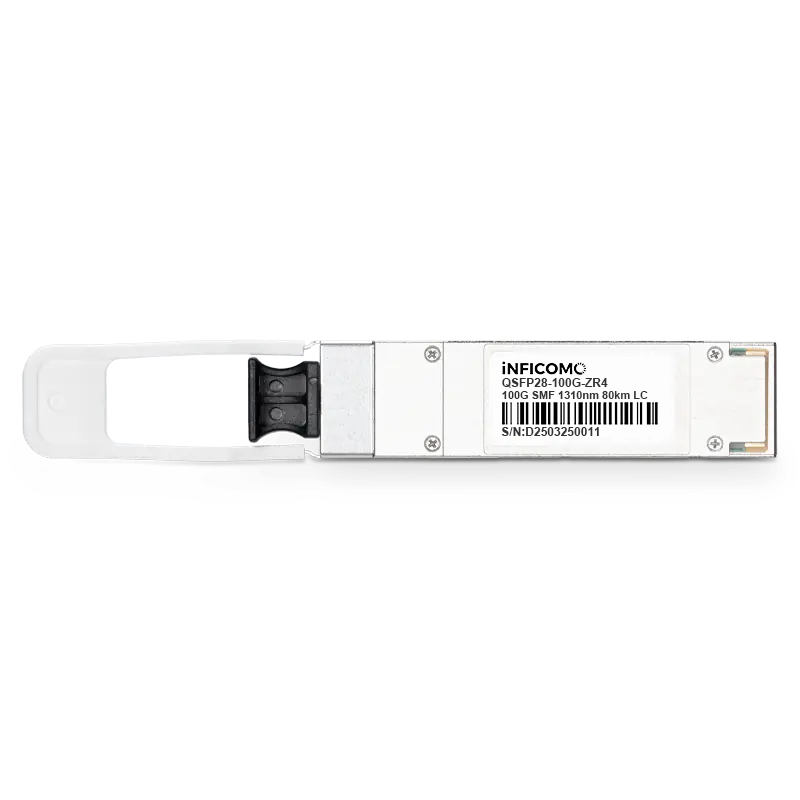 2-Year Warranty QSFP28 100GBASE-ZR4 100G 1310nm 80km DOM Duplex LC SMF Fiber Optic Transceiver Module