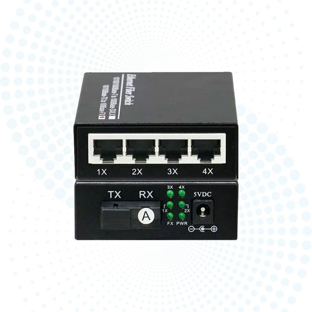 Factory Price 1FX 4TX Gigabit Fiber to Ethernet Converter 20km SC 10/100/1000Mbps Media Converter