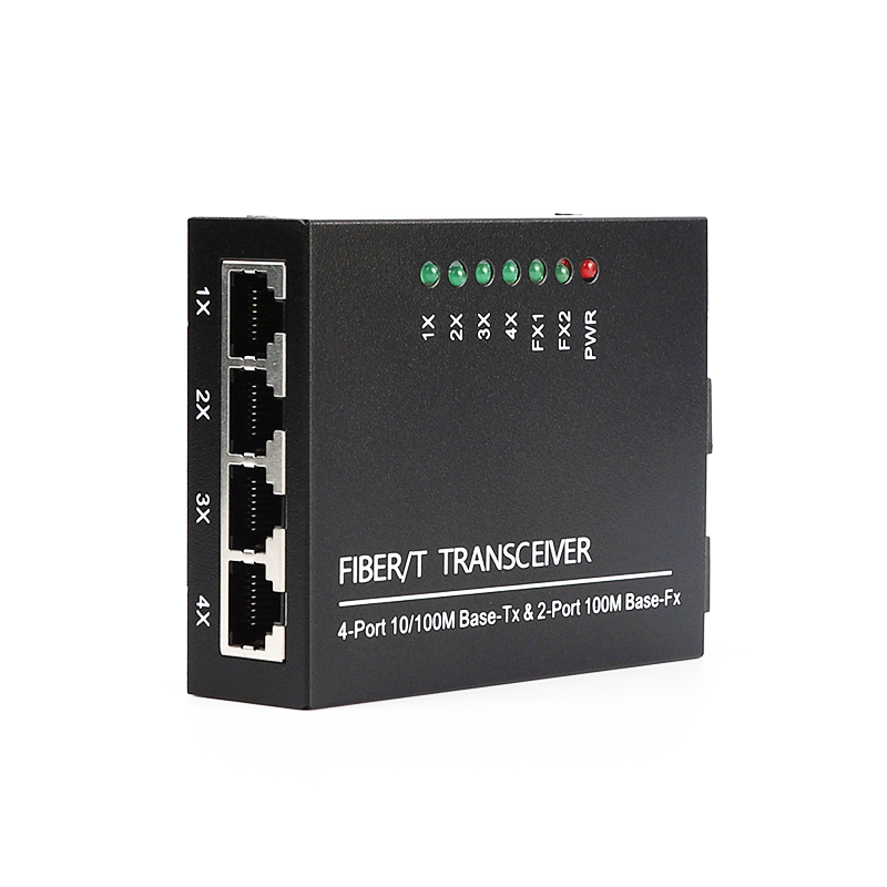 Inficomo RD-FE204 Good Price 100MB 2 Optical 4 Electric Single Mode Single Fiber Media Converter for FTTH CCTV