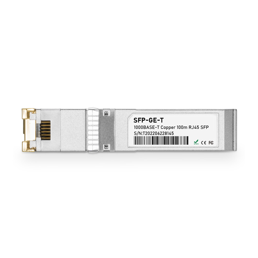 1000BASE-T Fiber Optic Transceiver Module 1G SFP Copper RJ45 100m GLC-T