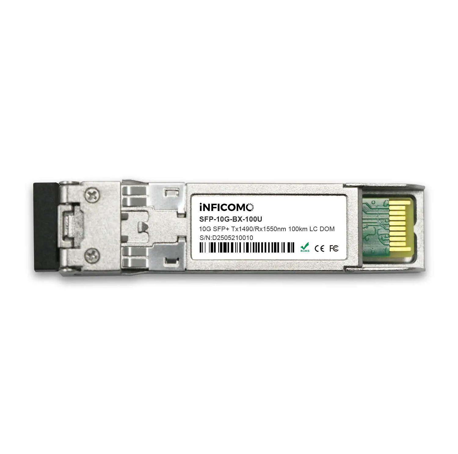10G SFP+ BIDI 100km 1490/1550nm LC Connector Optical Transceiver Module Inficomo SFP-10G-BX-100
