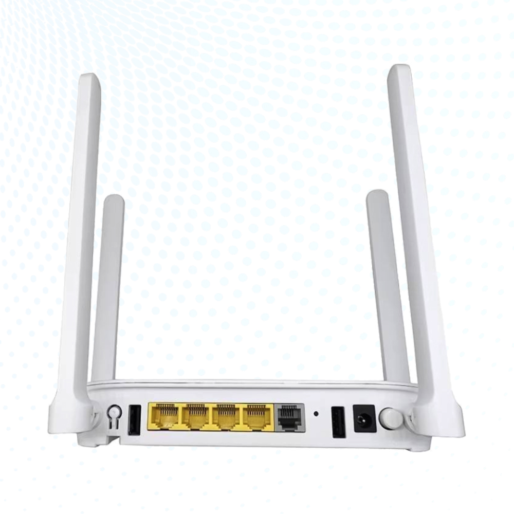 XPON ONU F680 4GE Dual Band 2.4G/5G WiFi Fiber ONT Modem with POTS USB for FTTX