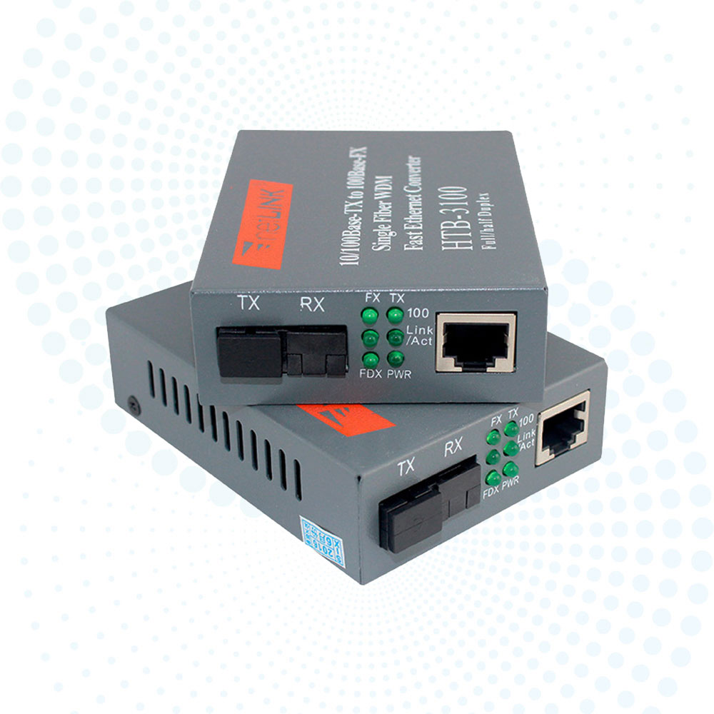 HTB-3100AB 25km 10/100Mbs Single Mode Simplex Optical Fiber Media Converter