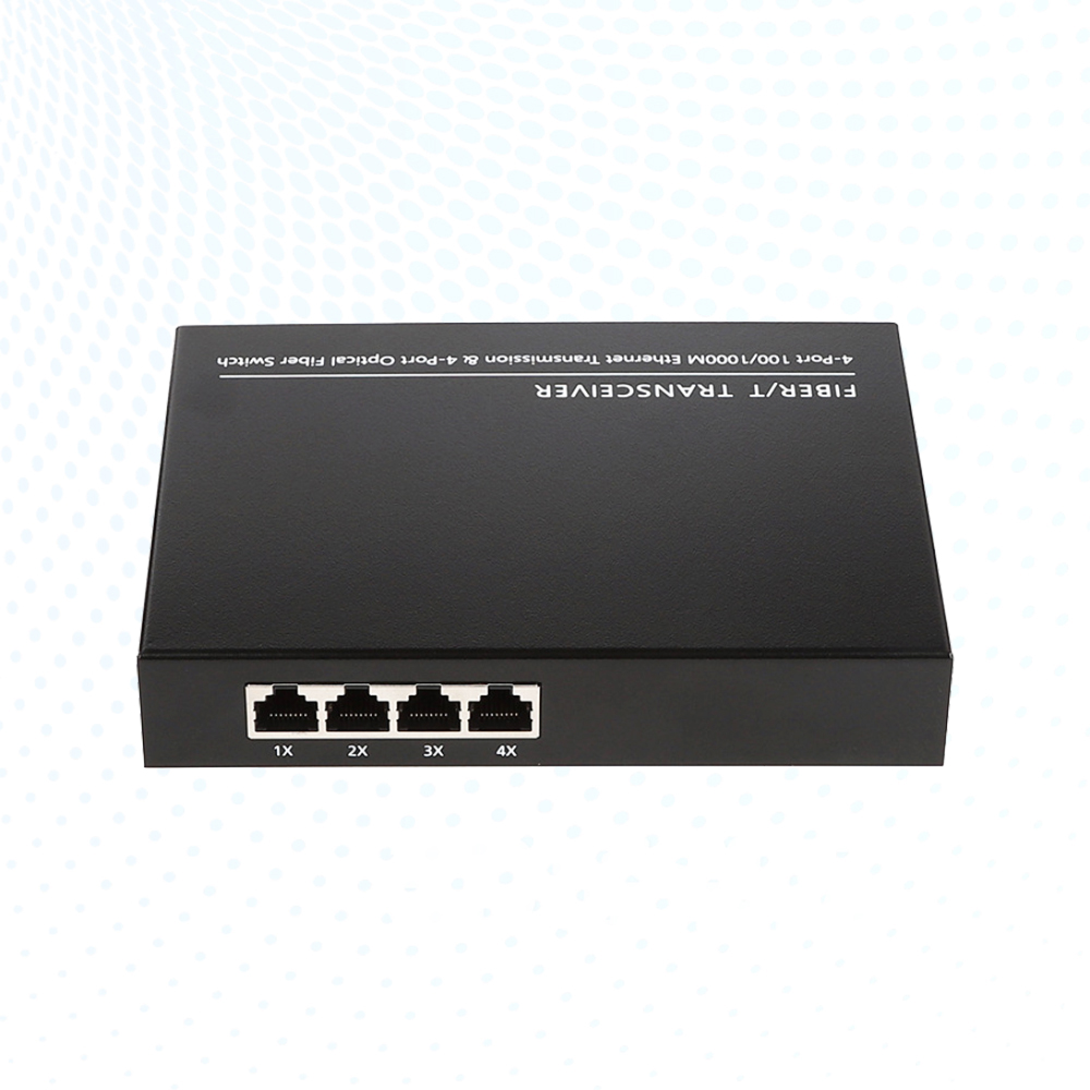 10/10/1000M Fiber Switch 4x1000Base-FX to 4x10/100/1000Base-TX Fiber Mode AB for SBS