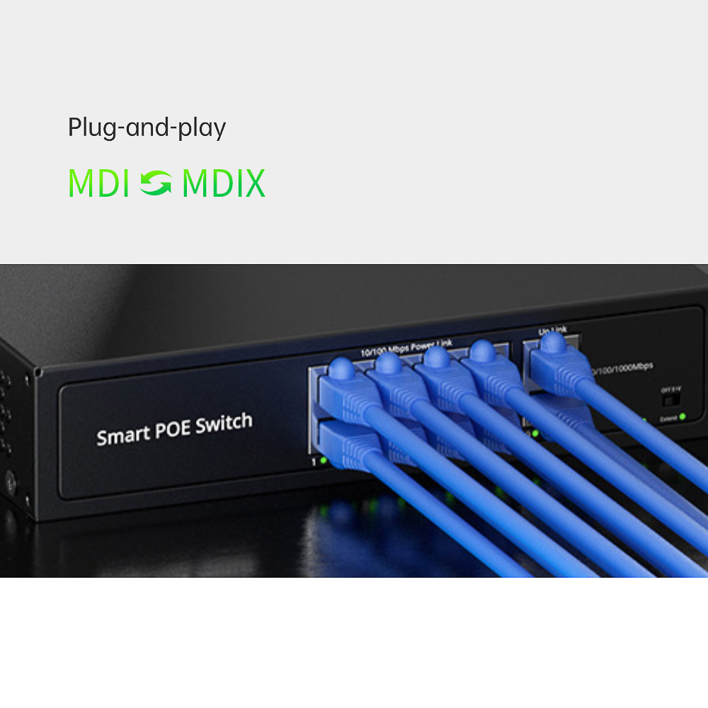 MINI Network Switch 4 POE+ Port 10/100M Ethernet ACTIVE POE Switch for CCTV Ip Camera Wireless AP