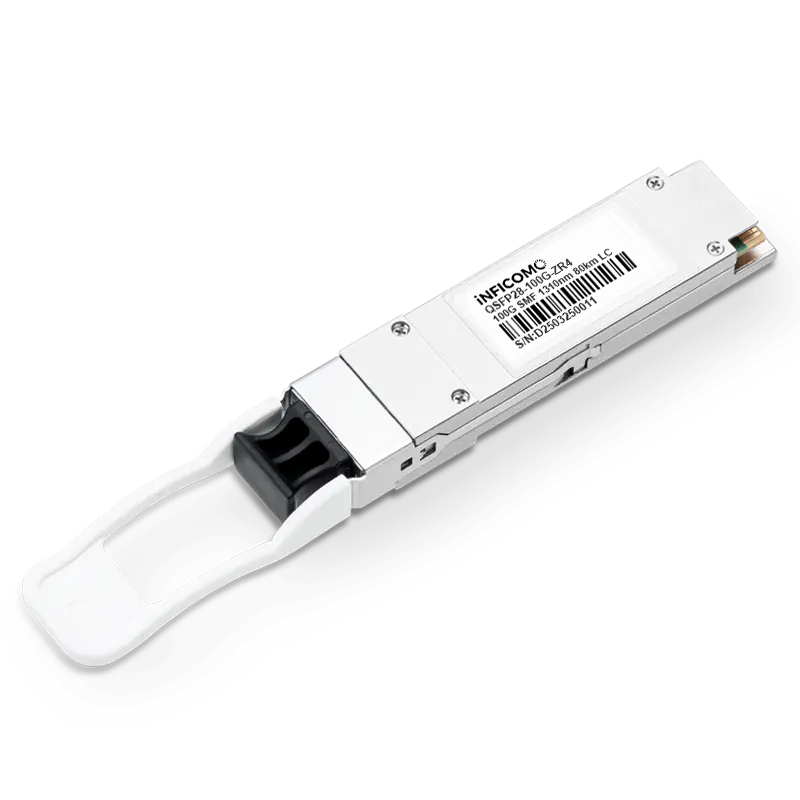 2-Year Warranty QSFP28 100GBASE-ZR4 100G 1310nm 80km DOM Duplex LC SMF Fiber Optic Transceiver Module