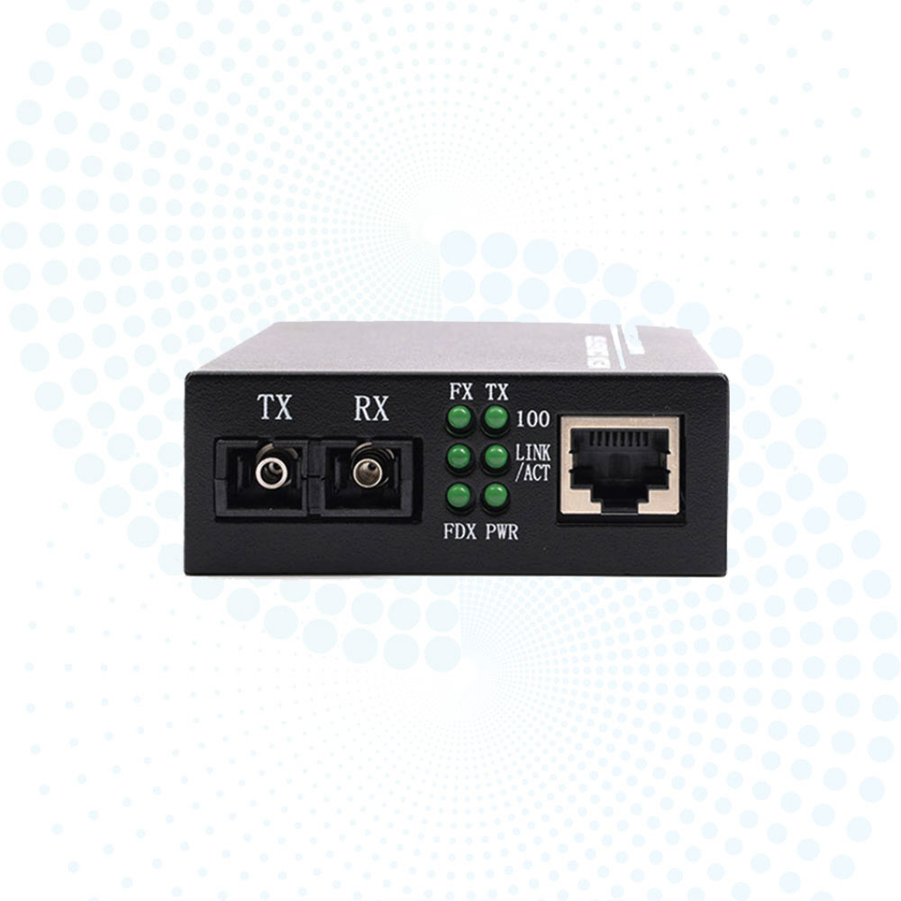 10/100Mbps Single Mode Fiber Media Converter 20km Duplex SC to 1 RJ45 Ethernet Converter DC5V for Telecom
