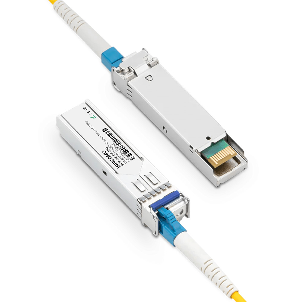 Small MOQ 1.25G Mini SFP BIDI 10km Fiber Optic Transceiver 1310nm/1550nm LC DOM Supported SFP Module INFICOMO SFP--BX-L10 FTTx