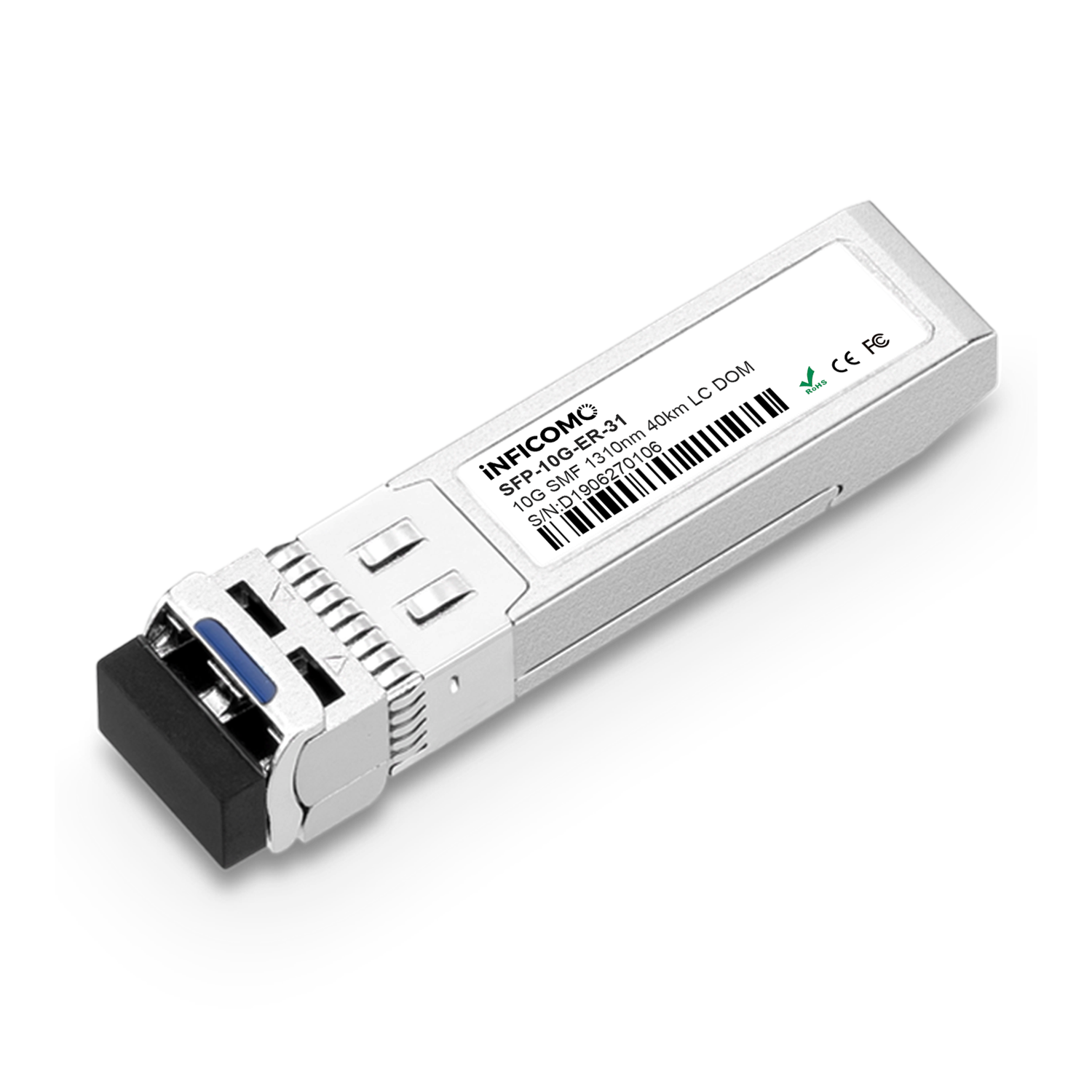 Maintenance-free SFP+ 10Gbps ER 1310nm SMF 40KM Duplex LC Fiber Optic Transceivers