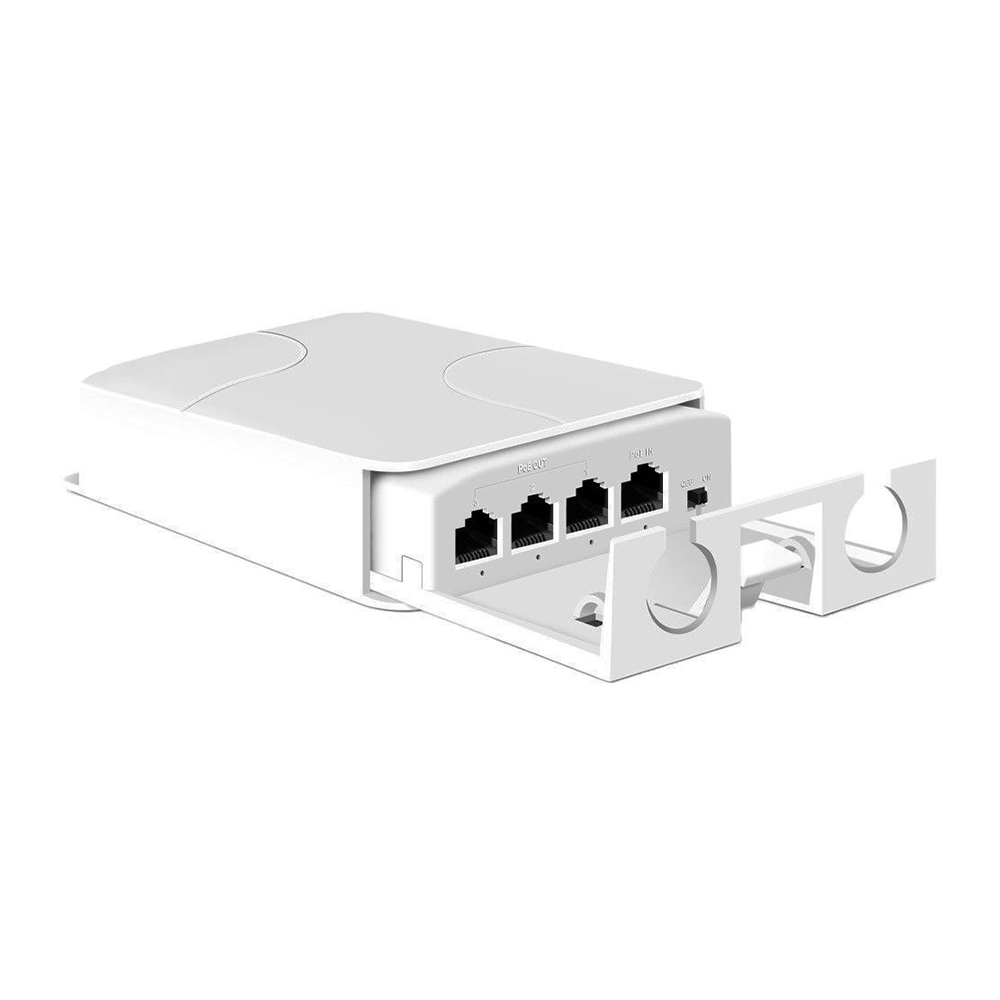 Waterproof Rail-mounted 10/100Mbps IEEE 802.3AF/AT/BT PoE Extender Full-Duplex Half-Duplex High Speed Underwater Commercial Use