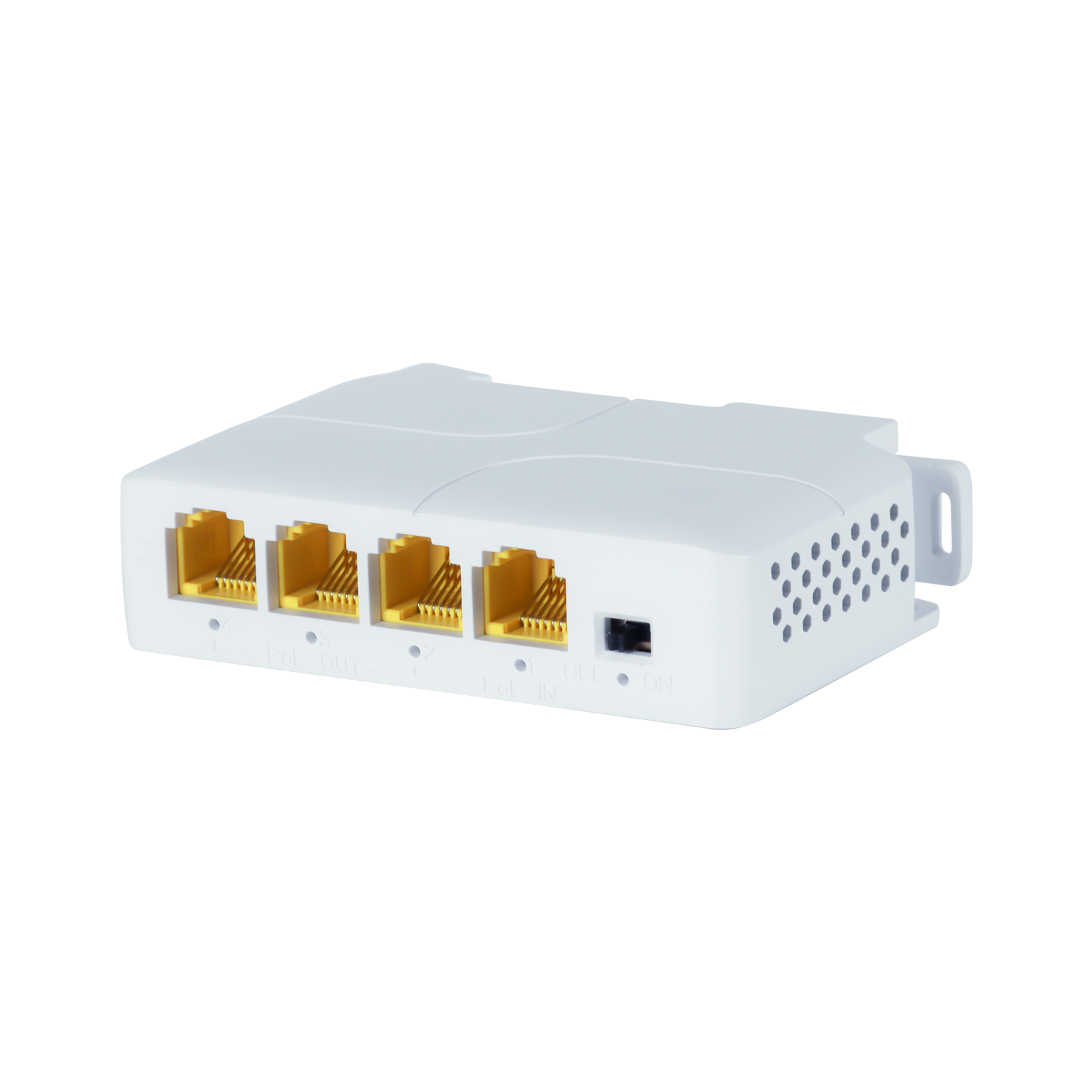 IEEE802.3af/at/bt 30W Gigabit 1in 3 Ports Out 1000MB POE Extender Rail-mounted Category 5e