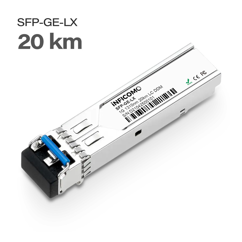 Fully Compatible 1.25G 1310nm 20km Single-mode Dual-fiber SFP Fiber Optic Transceiver Module GLC-LH-SMD