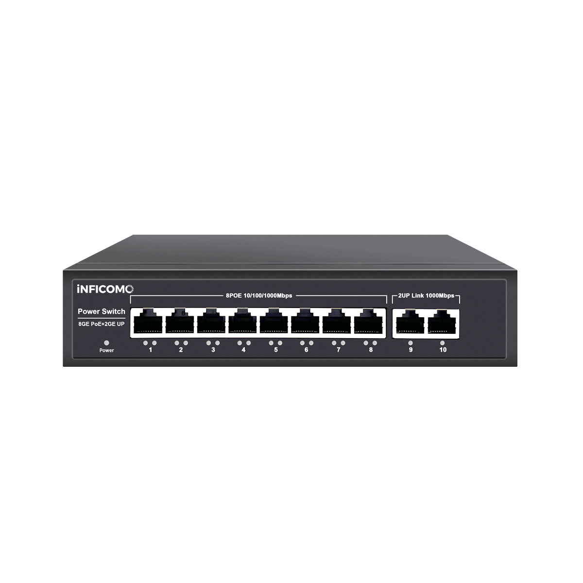 Volume Discounts 8 Port Full Gigabit PoE Switch 2 Uplink Ethernet 120W Power PoE Unmanaged Switch