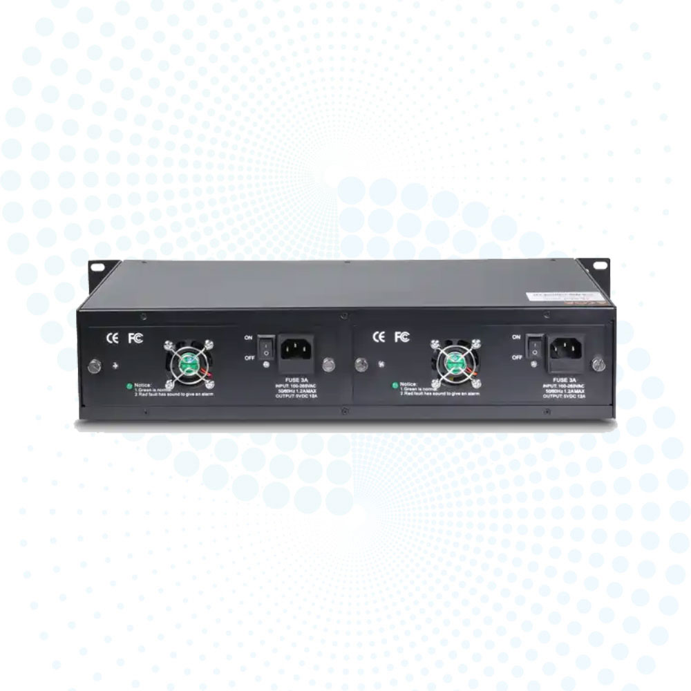 Reliable Quality 16 Port Slots 2U Rack Mount Fiber Media Converter Chassis