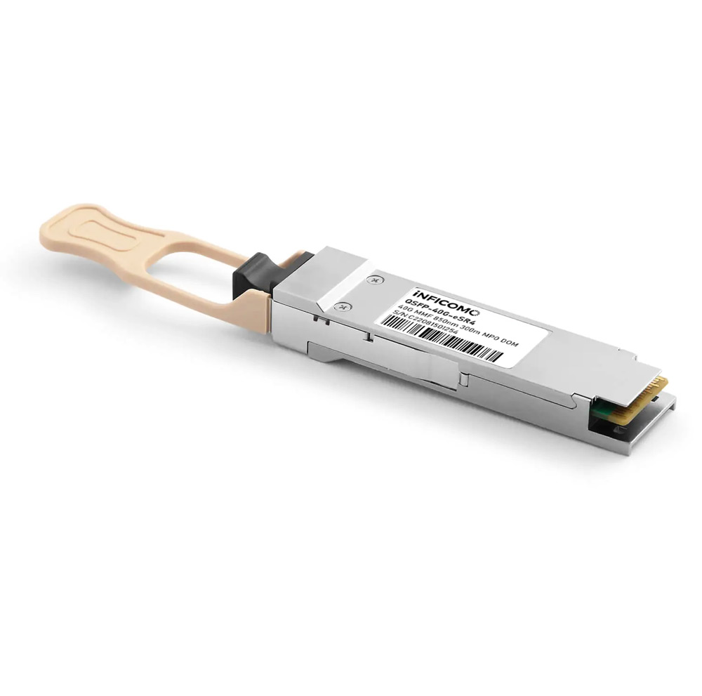 QSFP-40G-SR4 Compatible 40GBASE-ESR4 SFP Module 850nm 300m DOM MPO-12 Optical Transceiver Module 40G(SR)