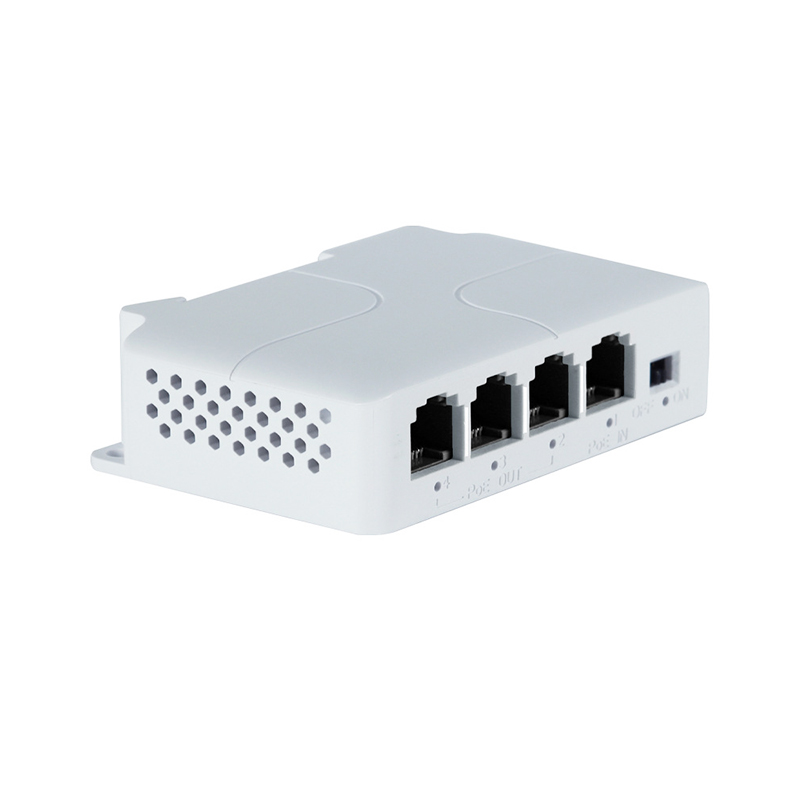 Rail-mounted POE Extender AT13-C 10/100Mbps 1-IN 3-OUT 100m Distance IEEE802.3AF/AT/BT for CCTV Camera