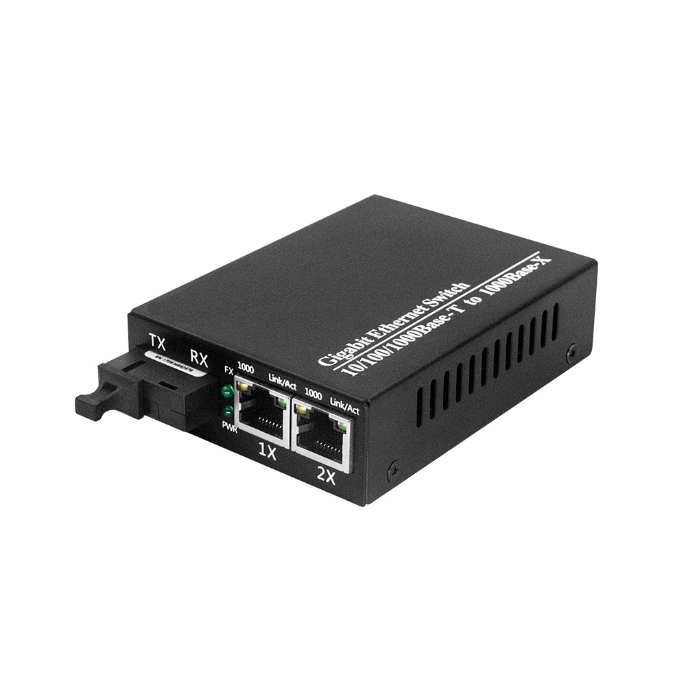 Plug Play 20km 10/100/1000Mbps Ethernet Optical Transceiver Fiber Optic Media Converter SC RJ45 Inficomo RD-GE102 2-Port CCTV