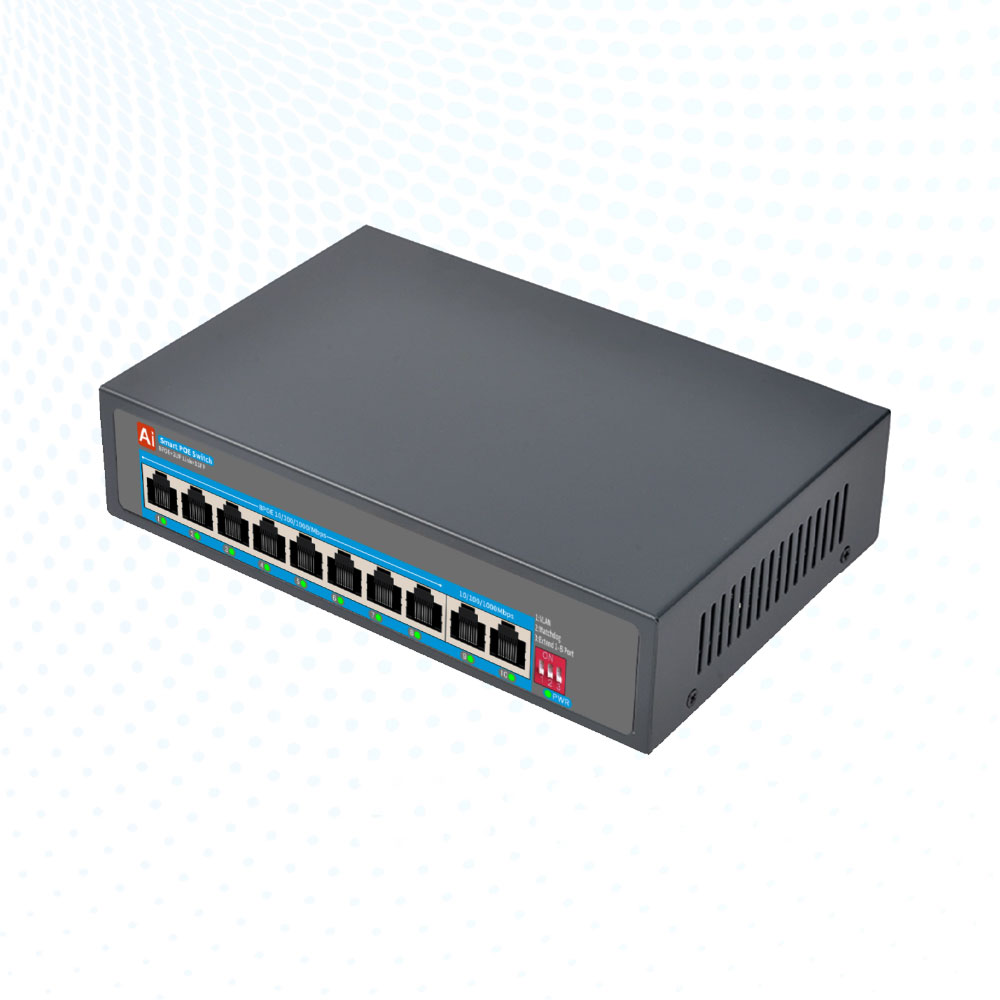 Ultra Stable Gigabit PoE Switch with AI Extend VLAN Technology for IP Camera Deployment