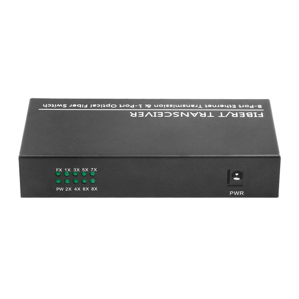 Gigabit 1 SC 8 Rj45 Ports Fiber Switch Fiber Optic Media Converter 10/100/1000M