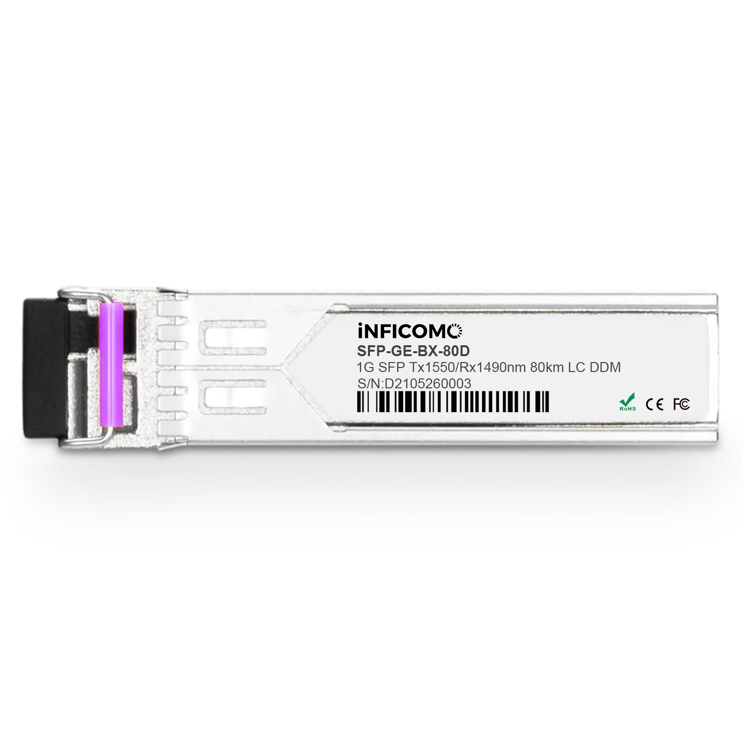 Extended-warranty SFP 1.25G BIDI LC SFP 80km 1490/1550nm Optical Transceiver Module SFP