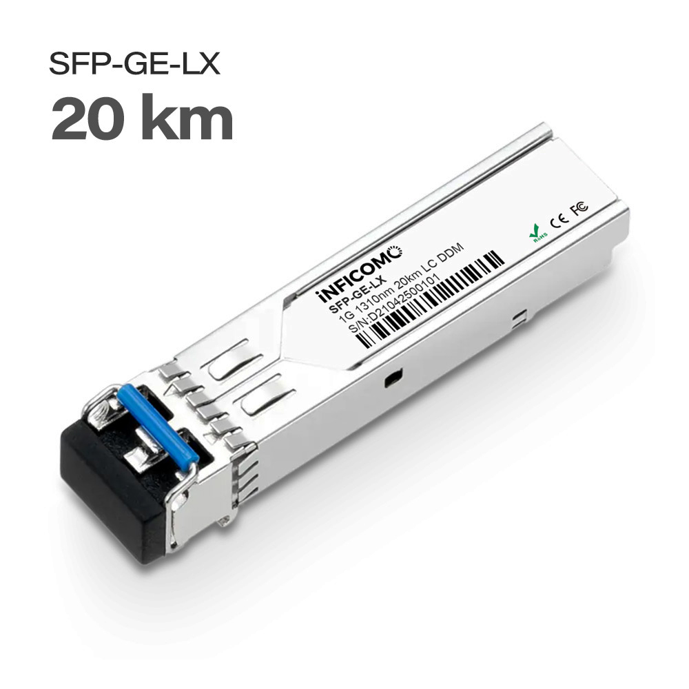 Small MOQ 1.25G 1310nm 40km SFP Transceiver Dual Fiber Single Mode LC Connector DDM SFP Transceiver