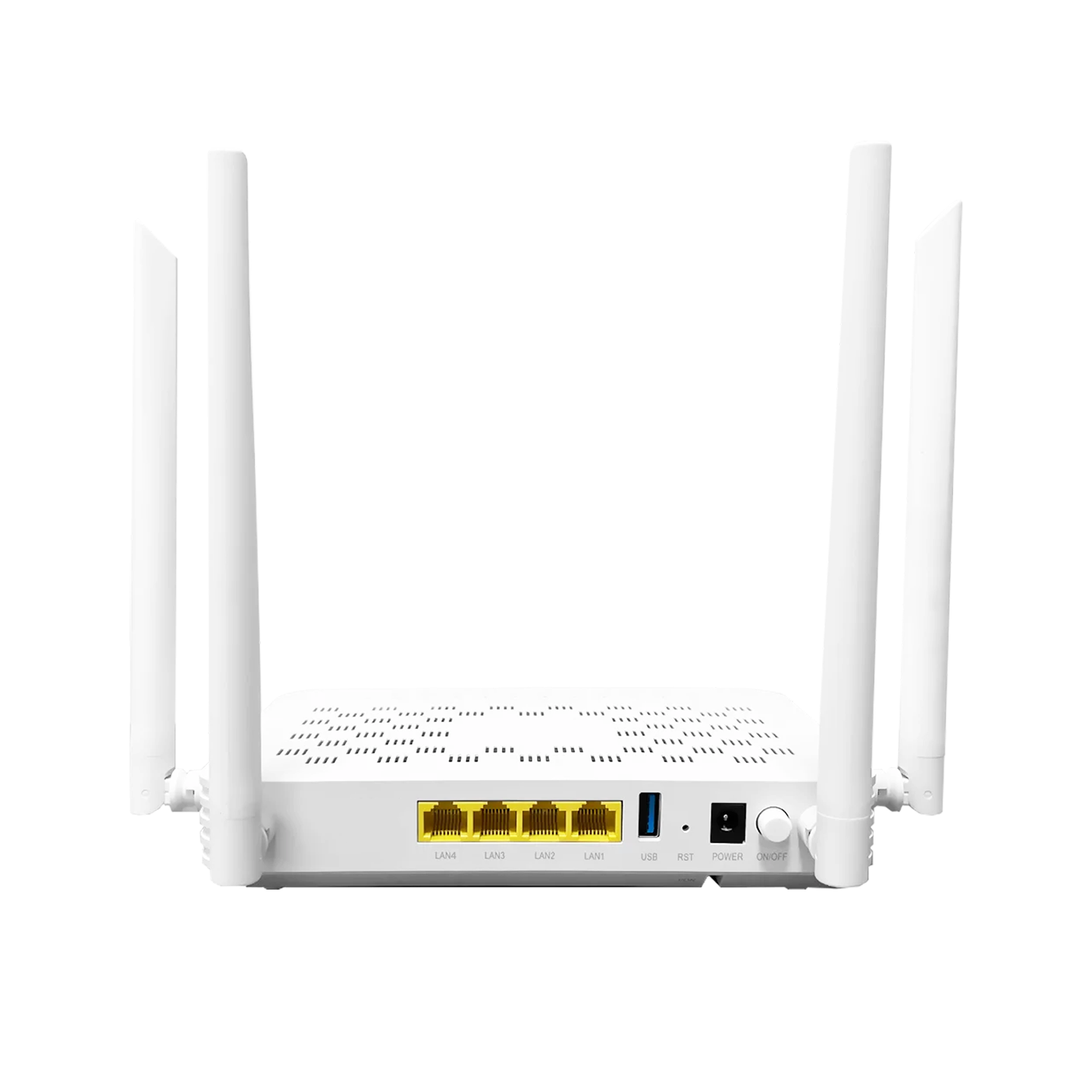 Full-Home Coverage WiFi6 XPON ONU ONT FTTH Modem 5dBi Antenna 4GE 1TEL USB AX3000 English Firmware XPON ONU