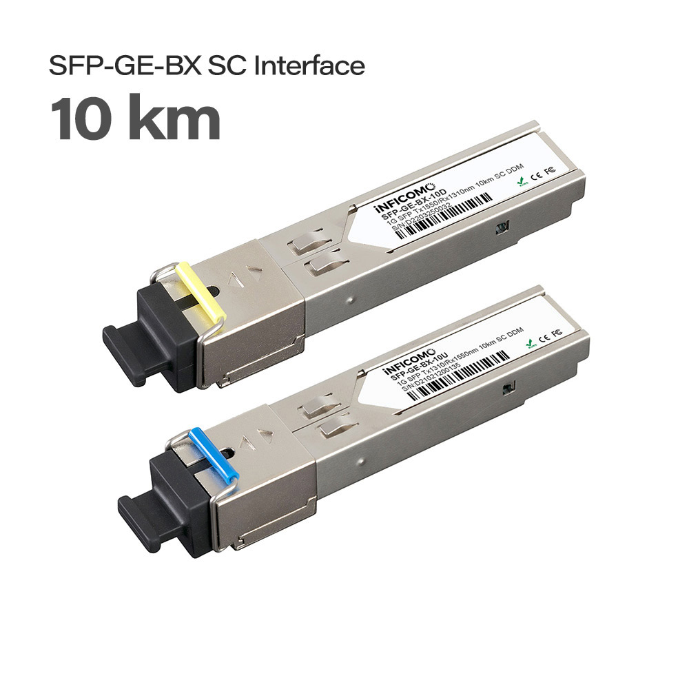 1G BIDI SFP 1550/1310 10km 20km 40km 60km 80km 100km 120km 160km SMF Simplex SC Connector 1.25G Fiber Optic Module