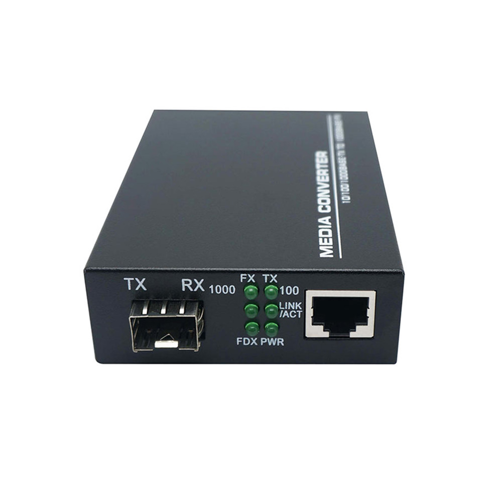 Gigabit Ethernet 10/100/1000M SFP Port Optical Fiber Media Converter