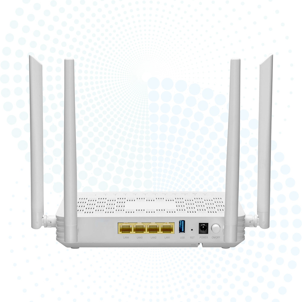 AX3000 WiFi 6 XPON ONU 4GE POTS USB Fiber ONT Modem for Huawei ZTE OLT