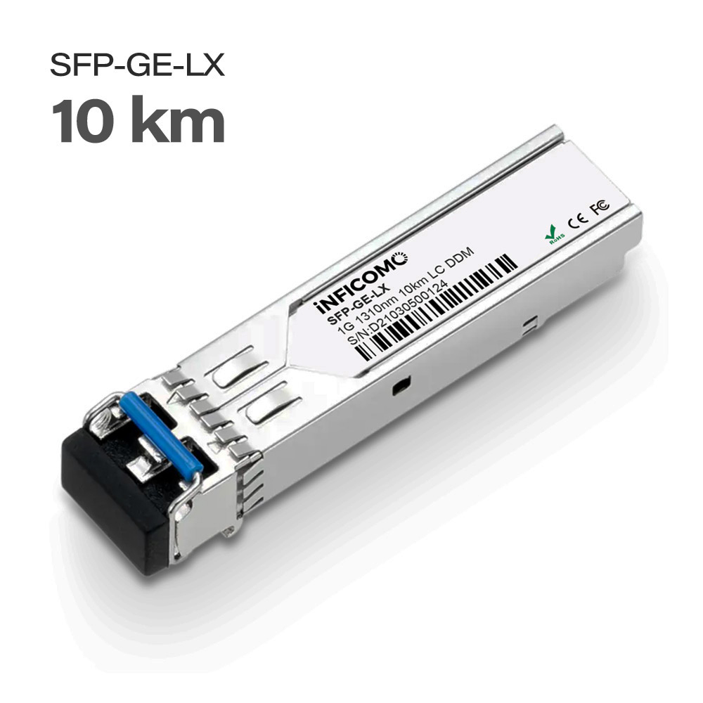 Fully Compatible 1.25G SFP LX 1310nm 10KM LC Fiber Optic Transceiver DOM Supported SMF GLC-LH-SMD